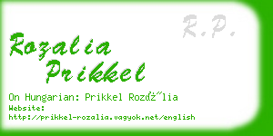 rozalia prikkel business card